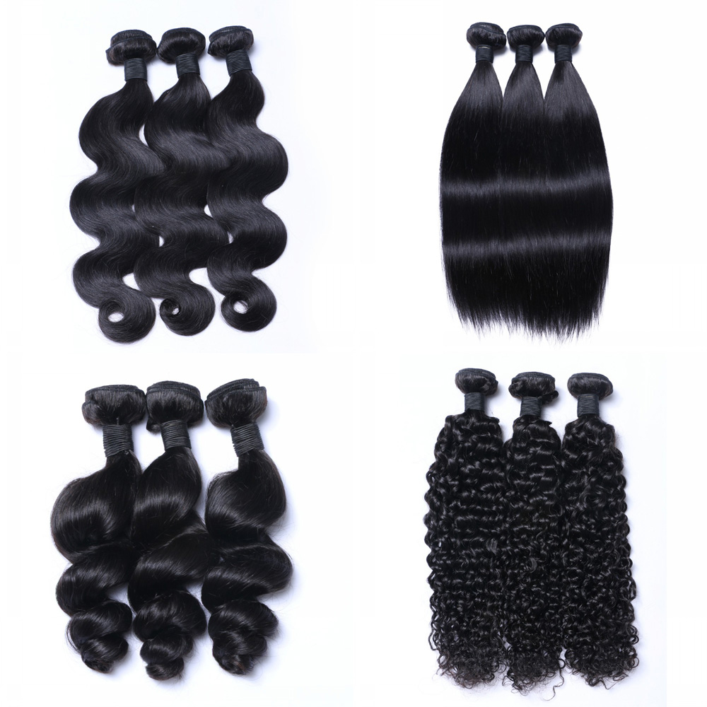 Wholesale factory price 100% virgin Remy unprocessed Loose Wave texture bundles YL202